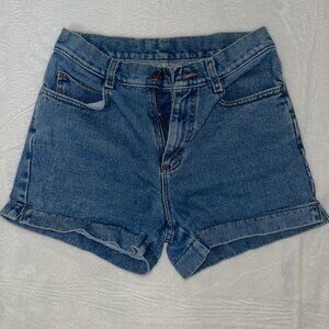 Lee Jean Short Women 26x12 Blue Denim Regular Fit Pockets High Rise Cut Off